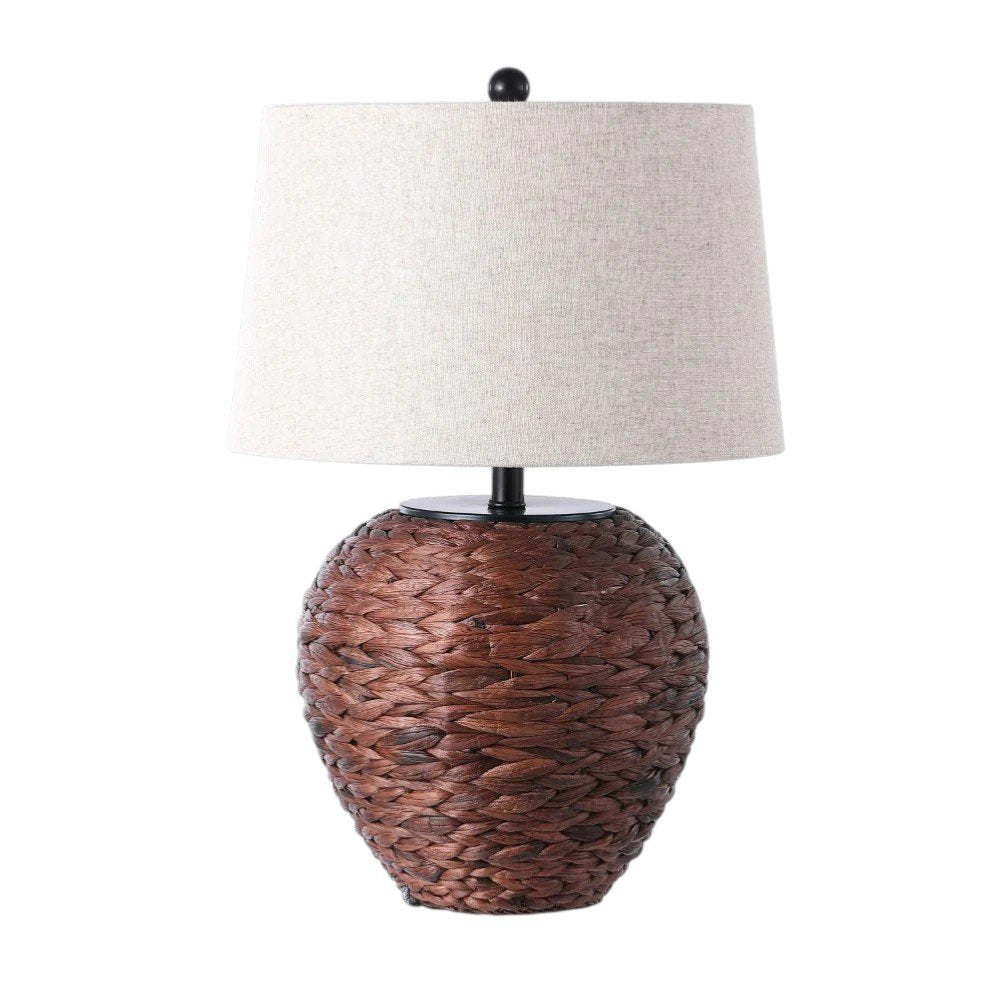 25" Clear Urn Table Lamp With Globe Shade