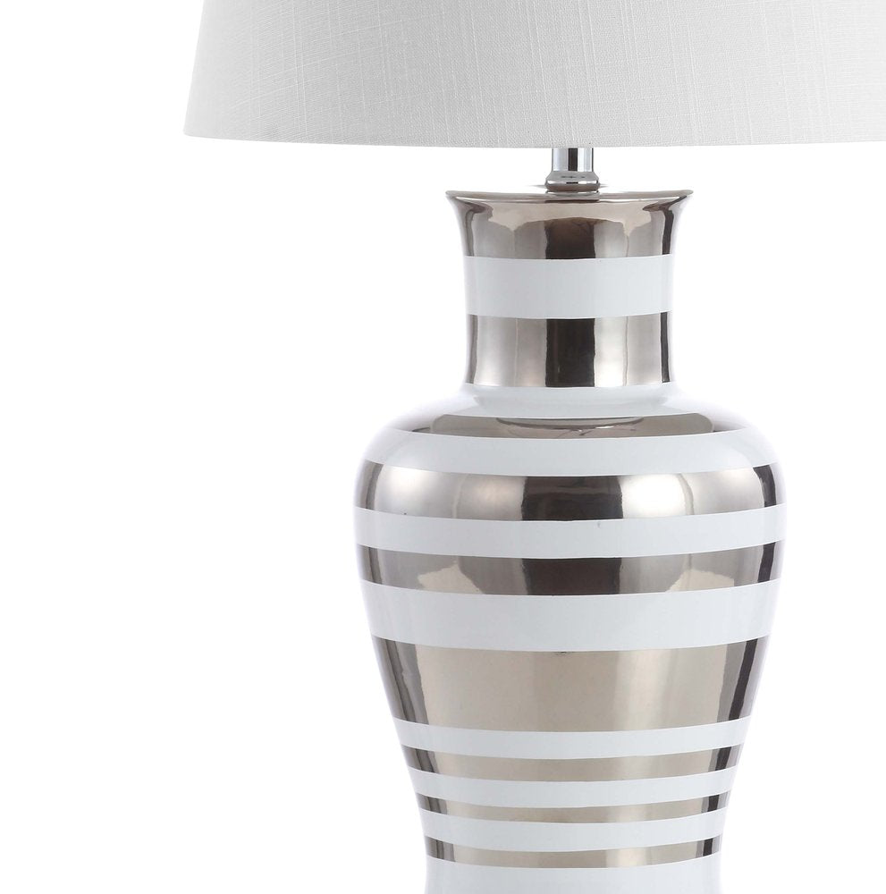 29" Silver Urn Table Lamp With Empire Shade