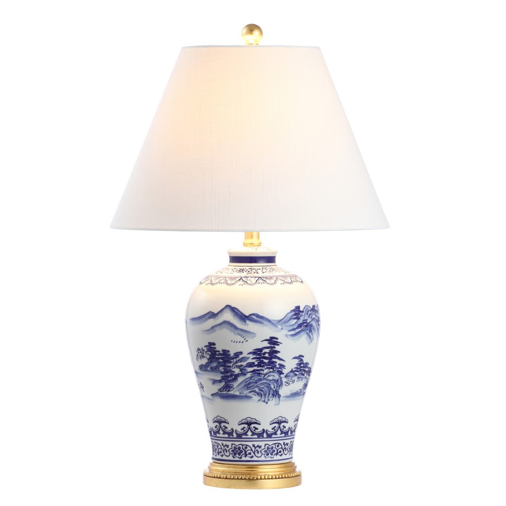 27" Gold Novelty Table Lamp With Empire Shade