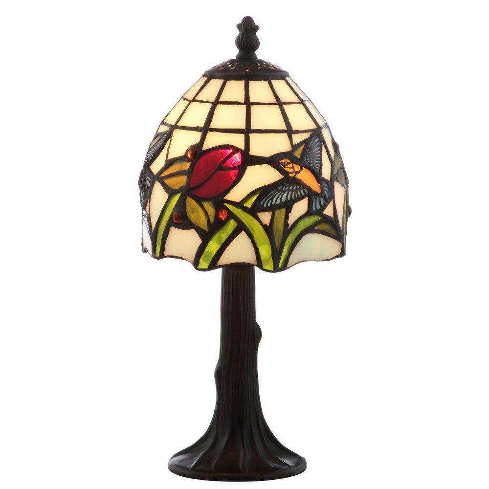12" Bronze Birds Novelty Tiffany Lamp With Bell Shade