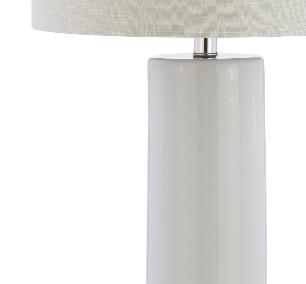 32" Silver Novelty Table Lamp With Drum Shade