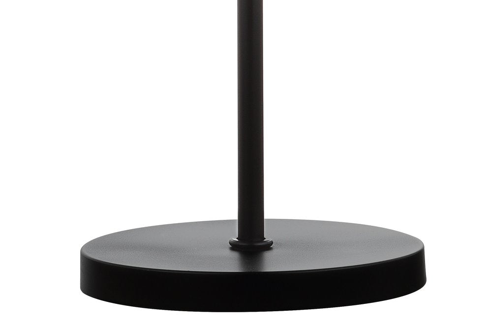 23" Antiqued Bronze Geometric Table Lamp With Drum Shade