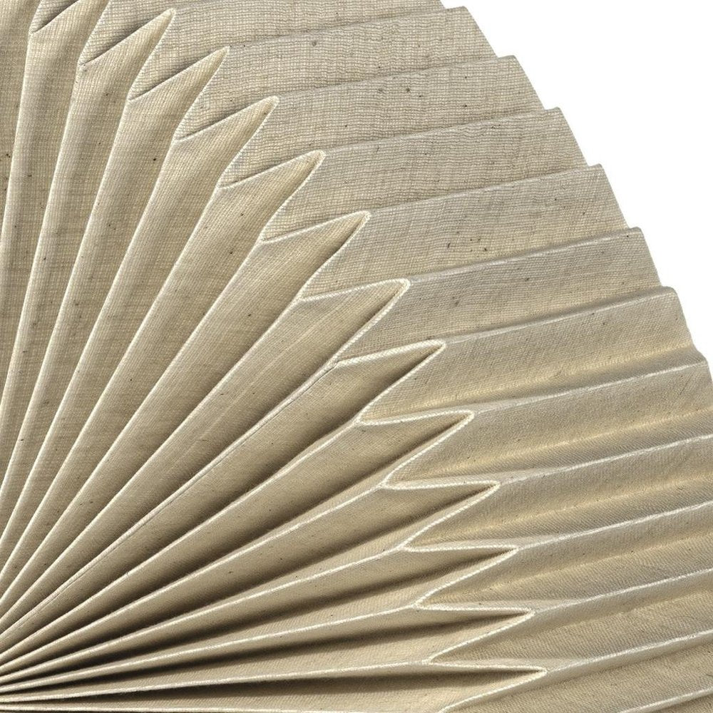 11" Natural Geometric Table Lamp With Novelty Shade