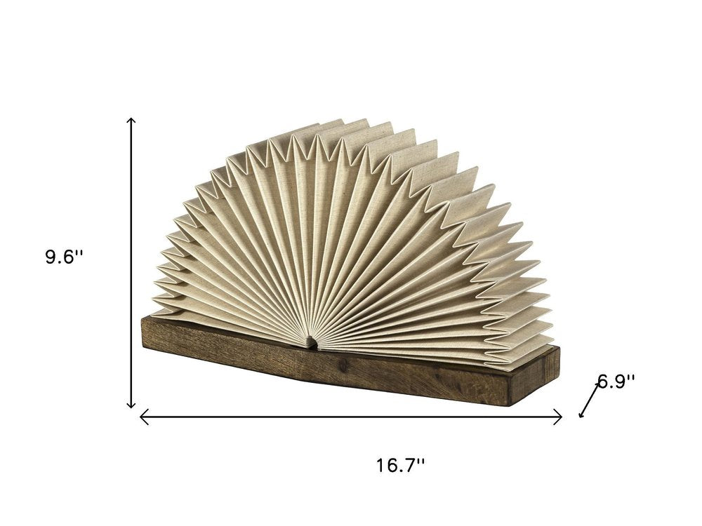 10" Natural Geometric Table Lamp With Novelty Shade
