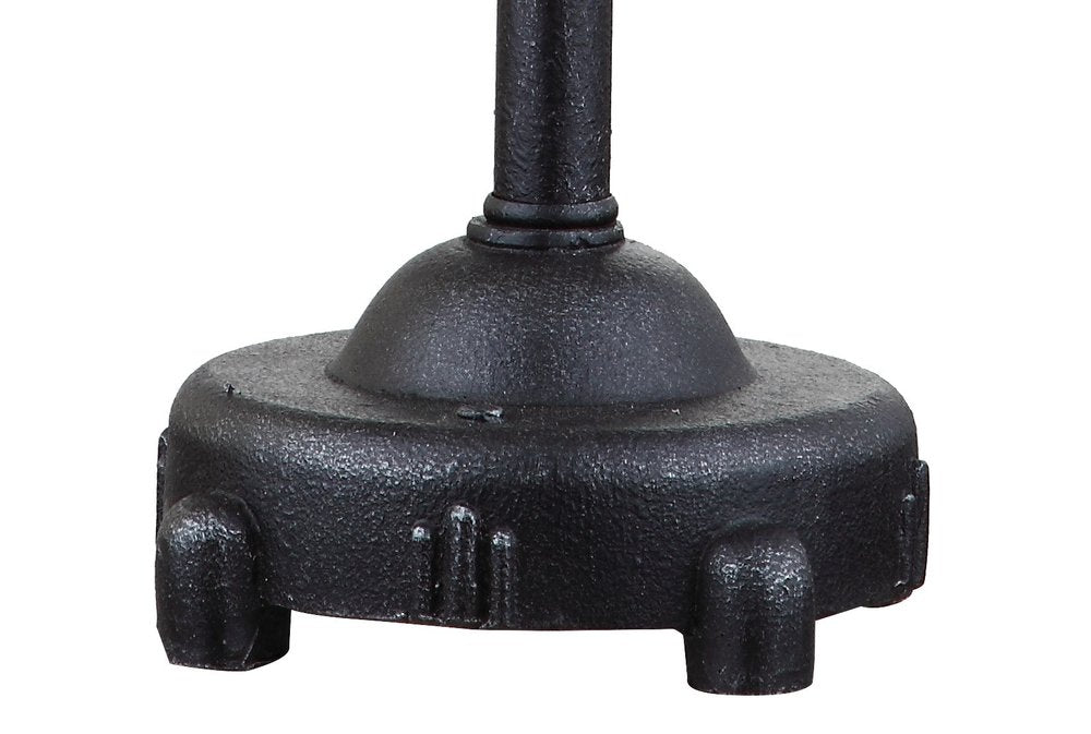 20" Black Geometric Novelty Table Lamp With Drum Shade