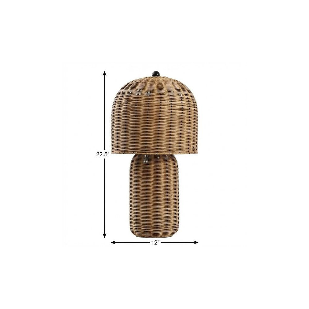23" Clear Round Table Lamp With Globe Shade