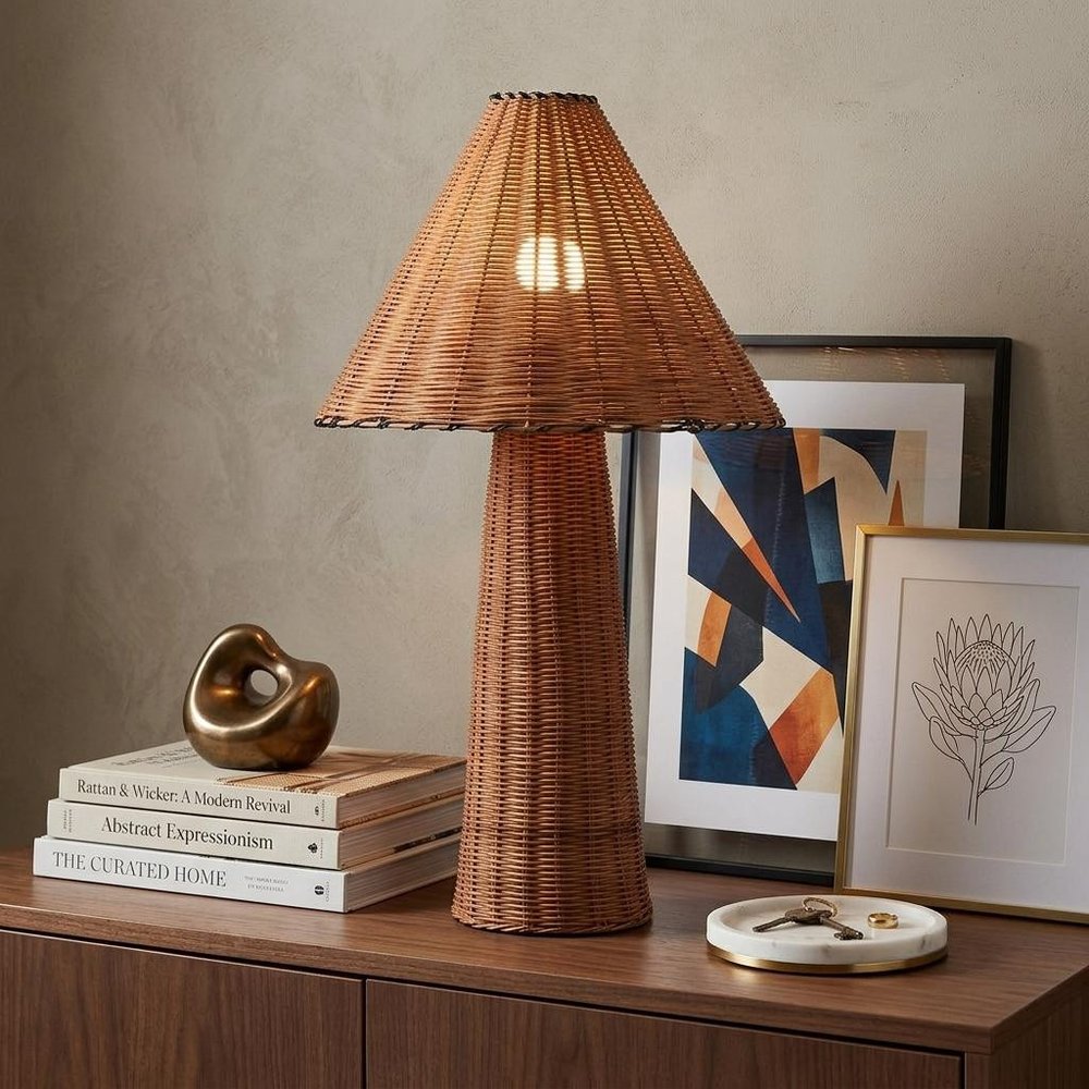 27" Clear Lantern Table Lamp With Empire Shade