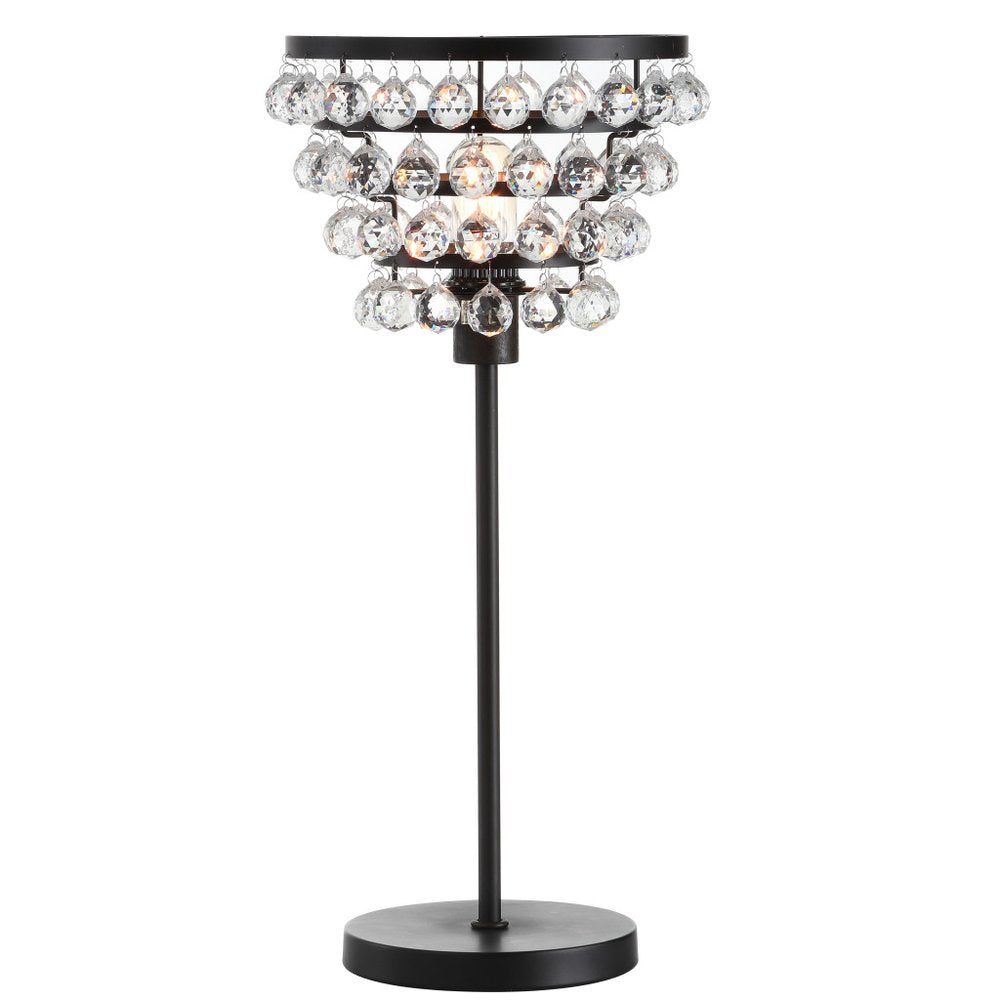 25" Bronze Lantern Table Lamp With Drum