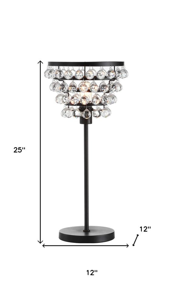 25" Bronze Lantern Table Lamp With Drum