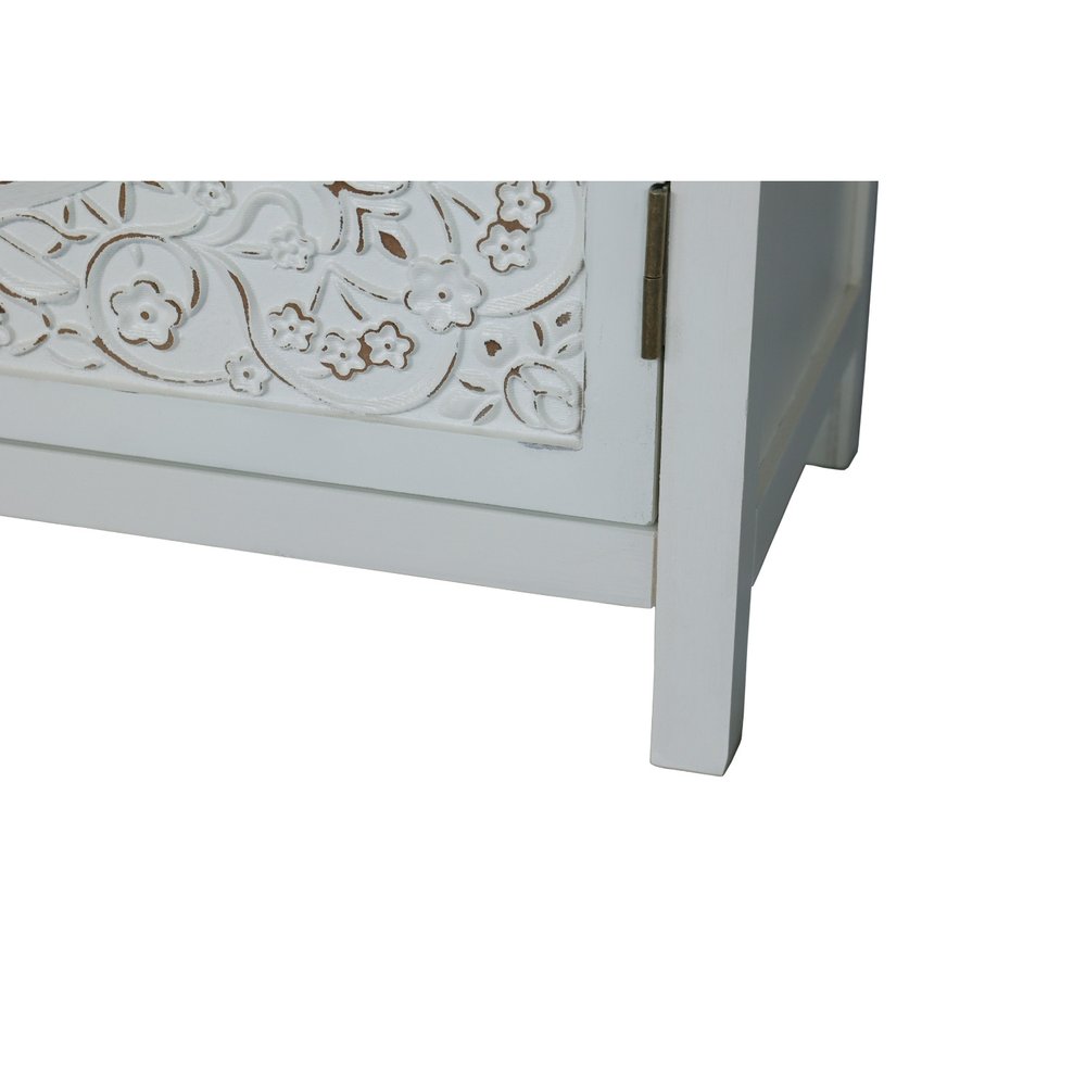 60" White Wood Sideboard With Four Doors