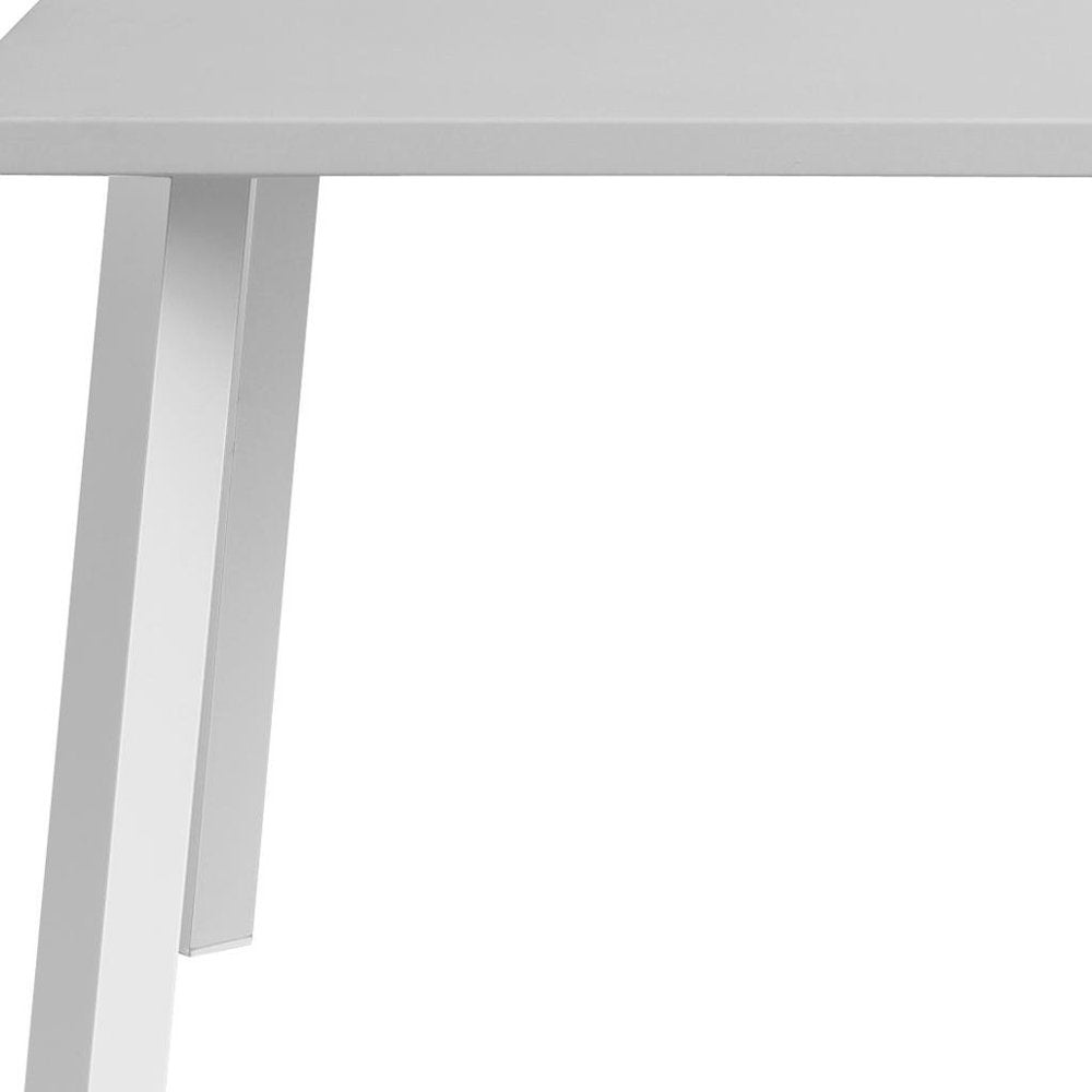 39" White Aluminum Square Outdoor Dining Table