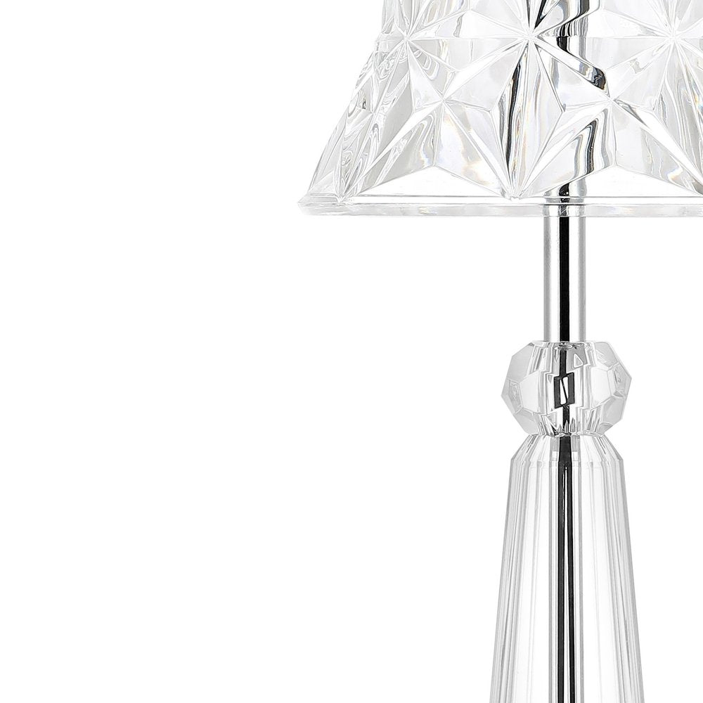 12" Silver Novelty USB Table Lamp With Empire Shade