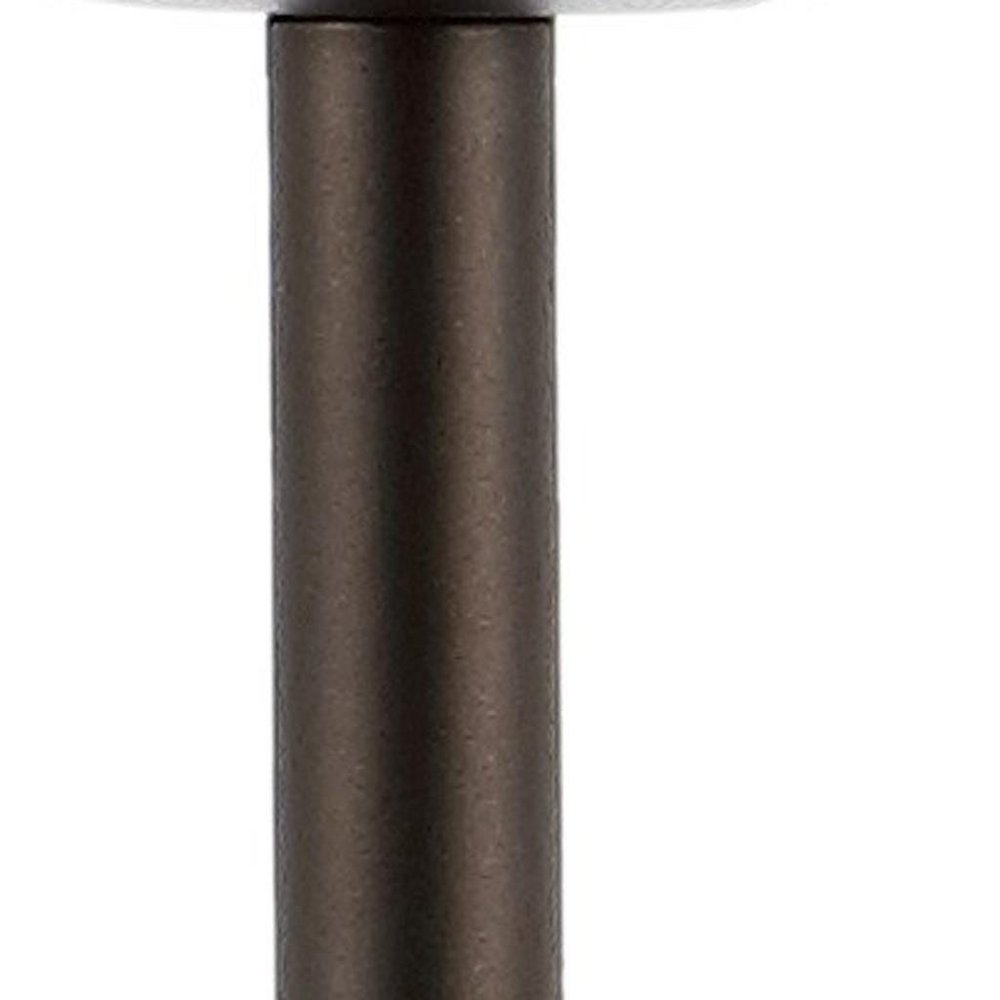 12" Antiqued Bronze Novelty USB Table Lamp With Globe Shade