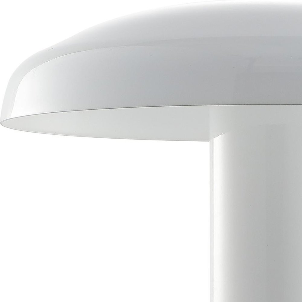 11" White Novelty USB Table Lamp With Globe Shade
