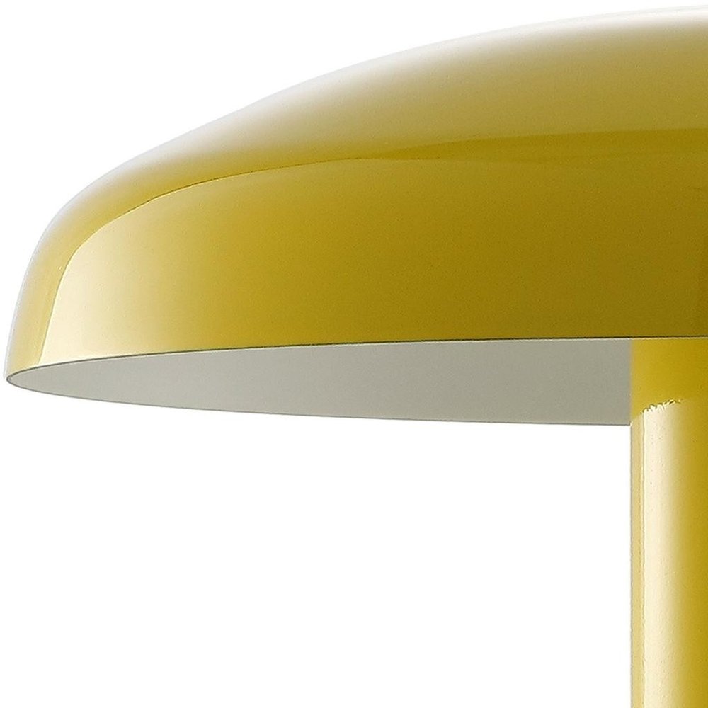 11" Yellow Novelty USB Table Lamp With Globe Shade