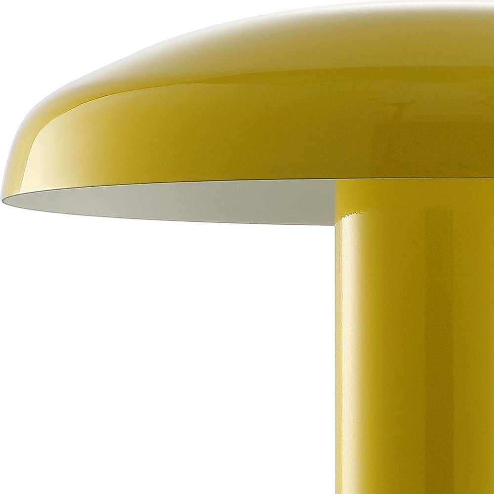 11" Yellow Novelty USB Table Lamp With Globe Shade