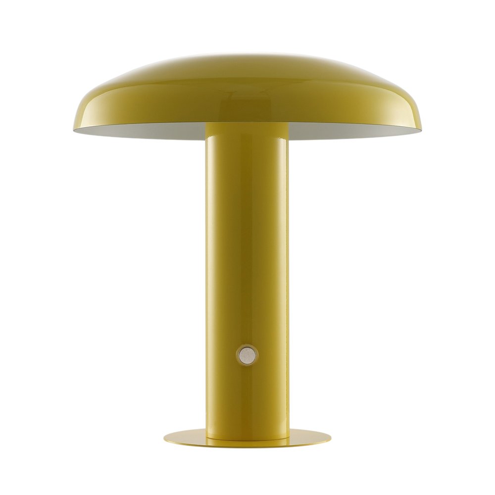 11" Yellow Novelty USB Table Lamp With Globe Shade