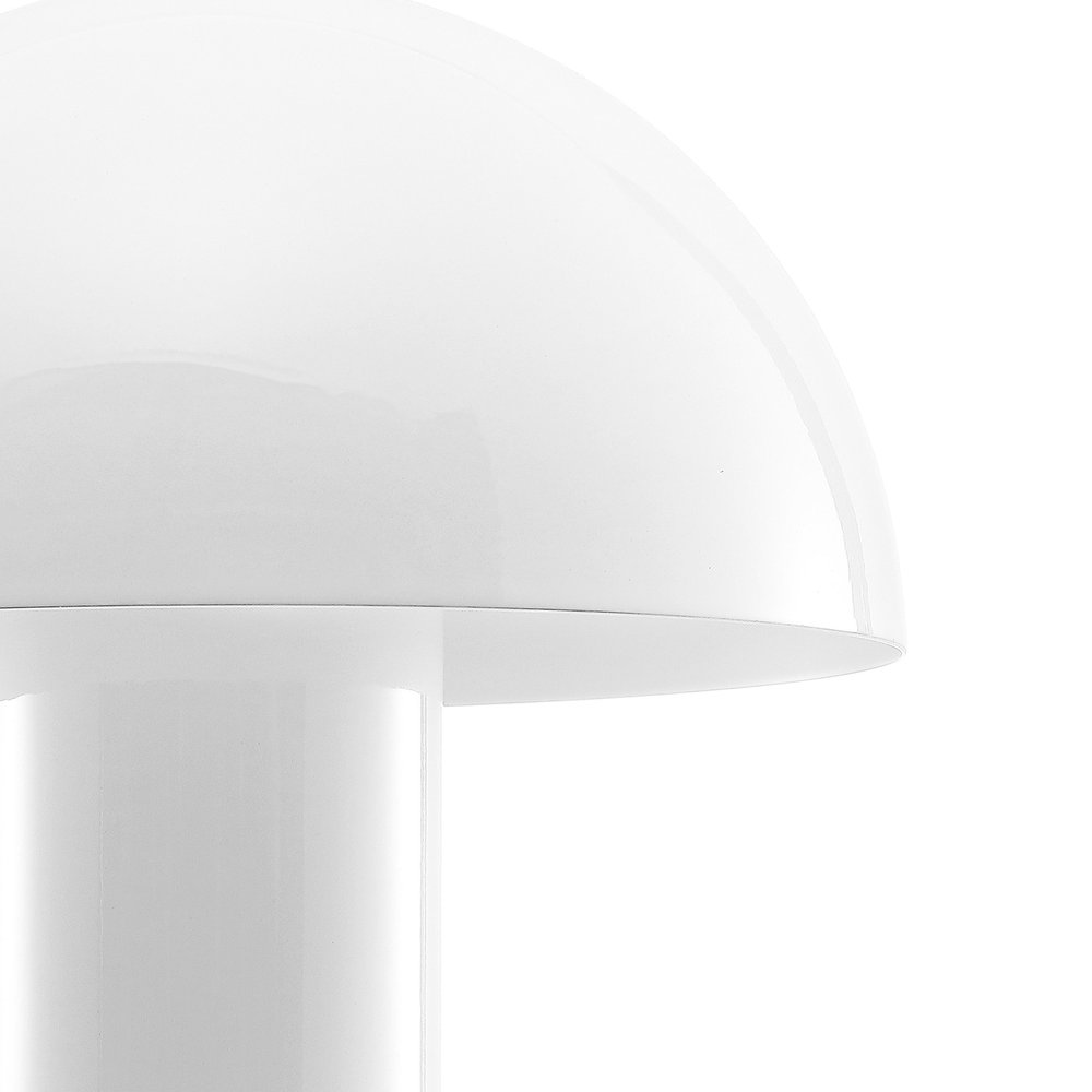 11" White Novelty USB Table Lamp With Globe Shade