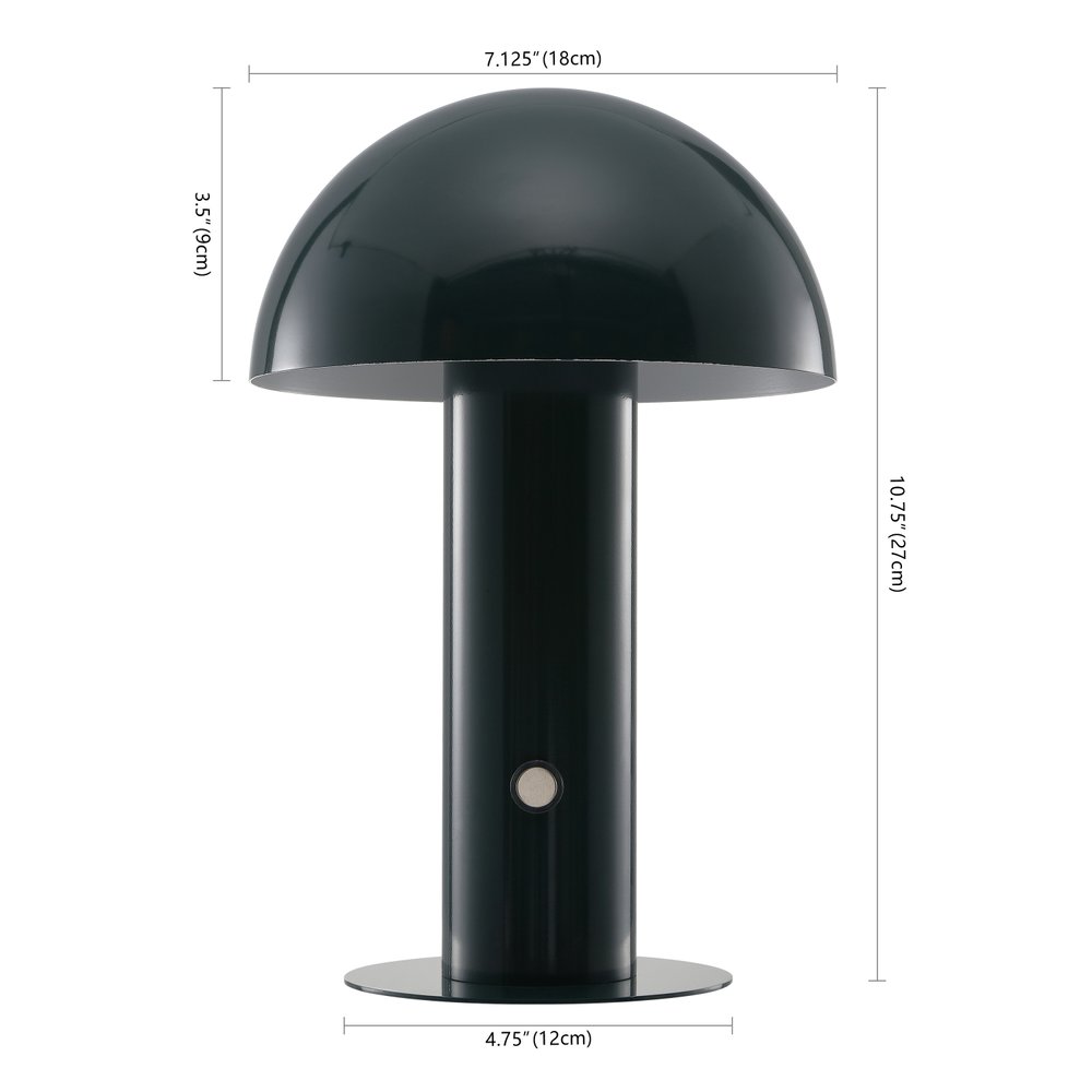 11" Forest Green Novelty USB Table Lamp With Globe Shade