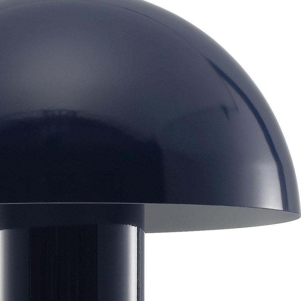 11" Blue Novelty USB Table Lamp With Globe Shade