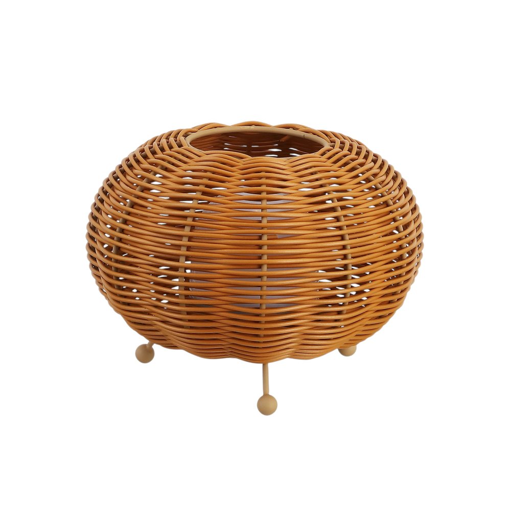 Set of Two 6" Brown Lantern USB Table Lamps With Globe Shades