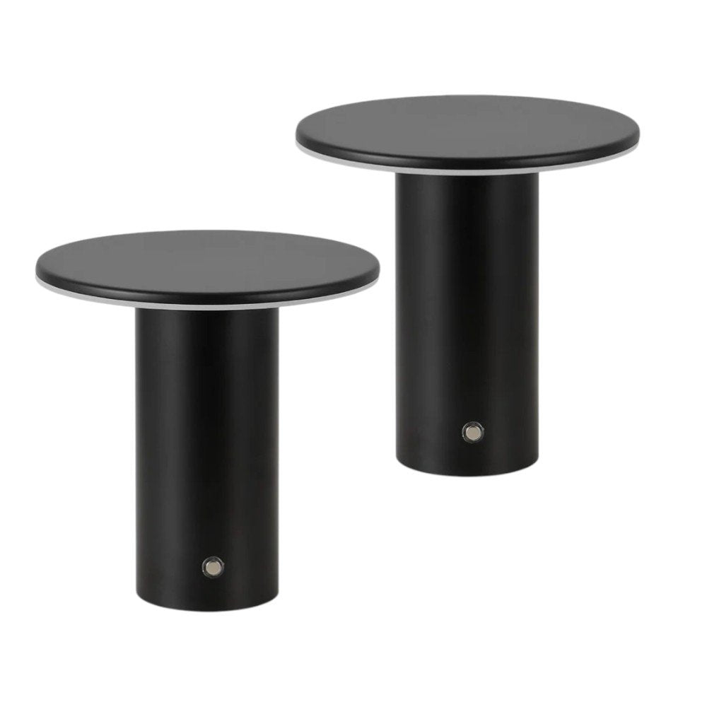 Set of Two 8" Clear USB Table Lamps