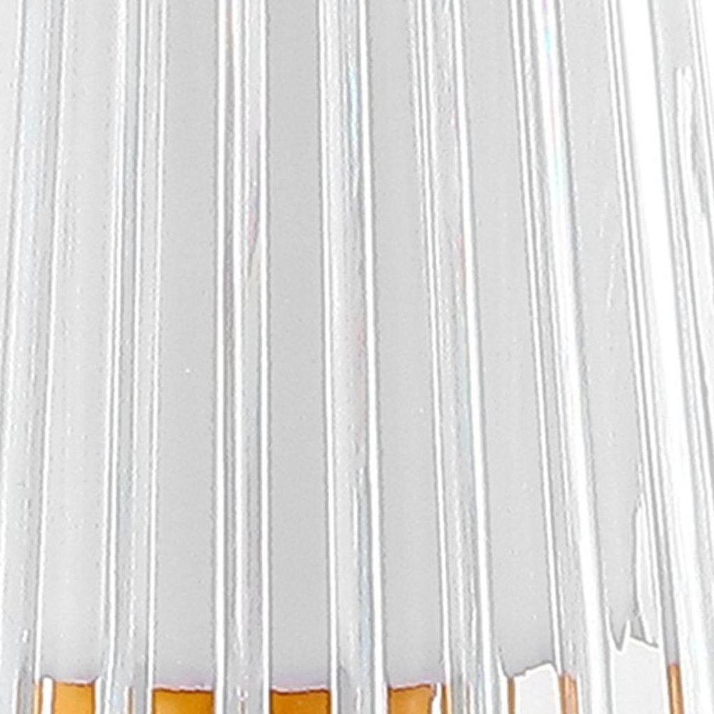 13" Orange USB Table Lamp With Empire Shade
