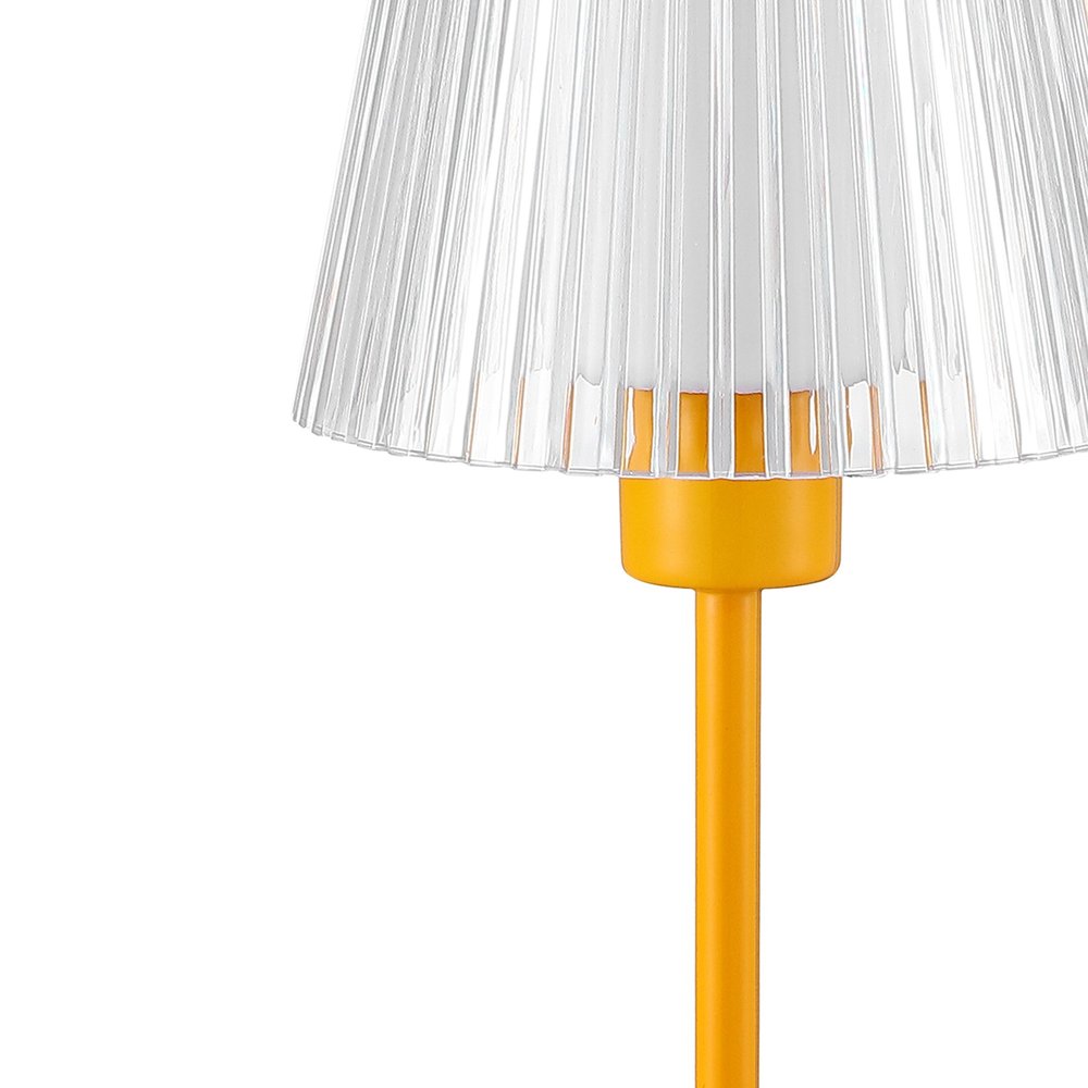 13" Orange USB Table Lamp With Empire Shade