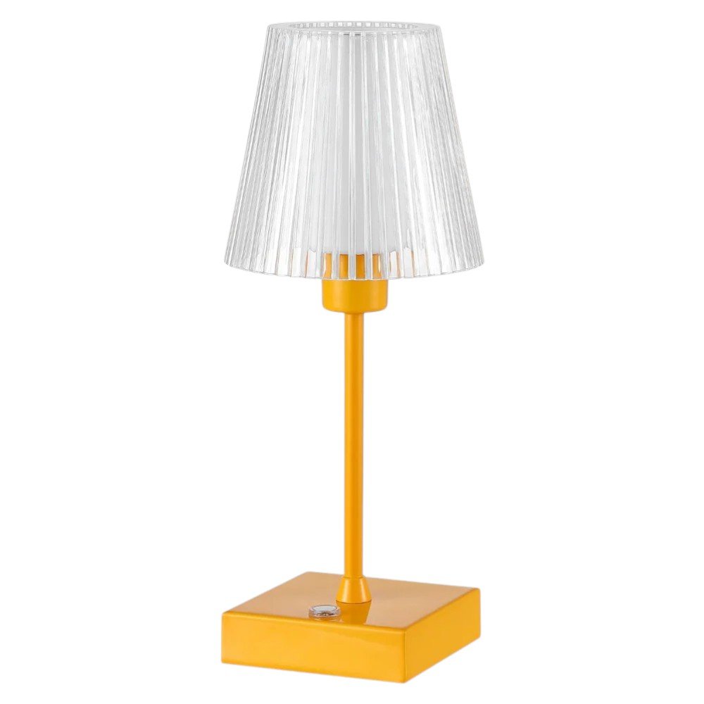 13" Orange USB Table Lamp With Empire Shade