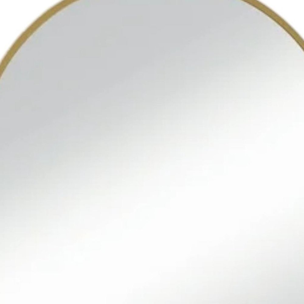 38" Gold Metal Arch Framed Accent Mirror