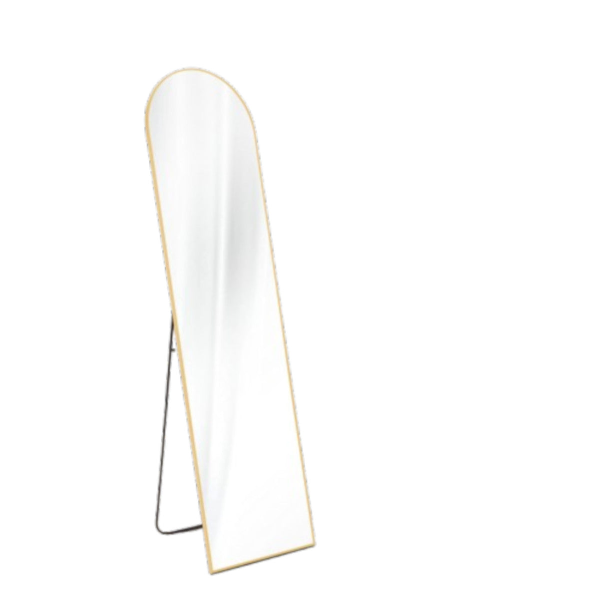 59" Gold Metal Arch Wall Mounted Leaning And Freestanding Framed Full Length Mirror