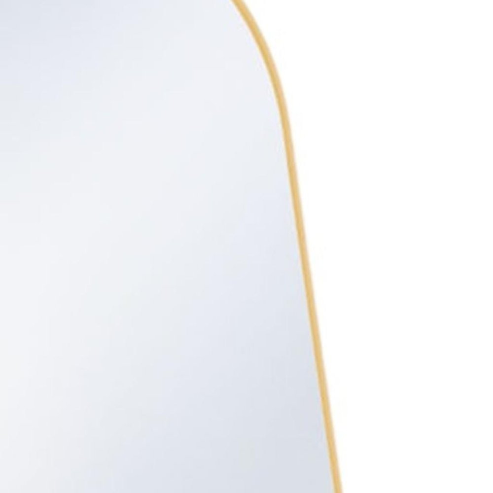 59" Black Metal Arch Wall Mounted Leaning Or Freestanding Framed Full Length Mirror