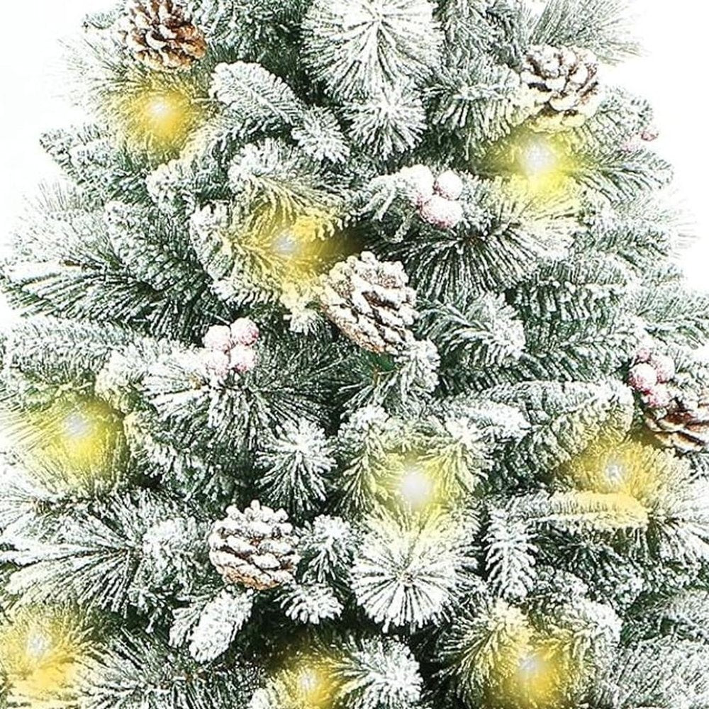 3' Full Flocked Pine Christmas Tree With Decorations