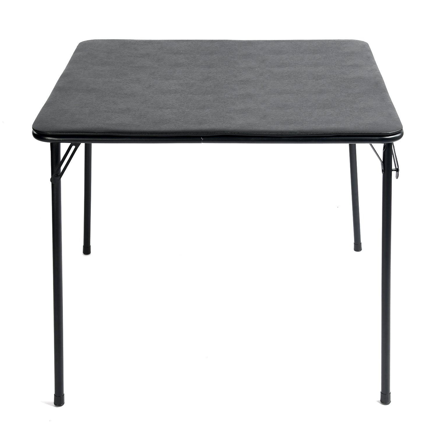 34" Black Wood and Iron Folding Square Card Table