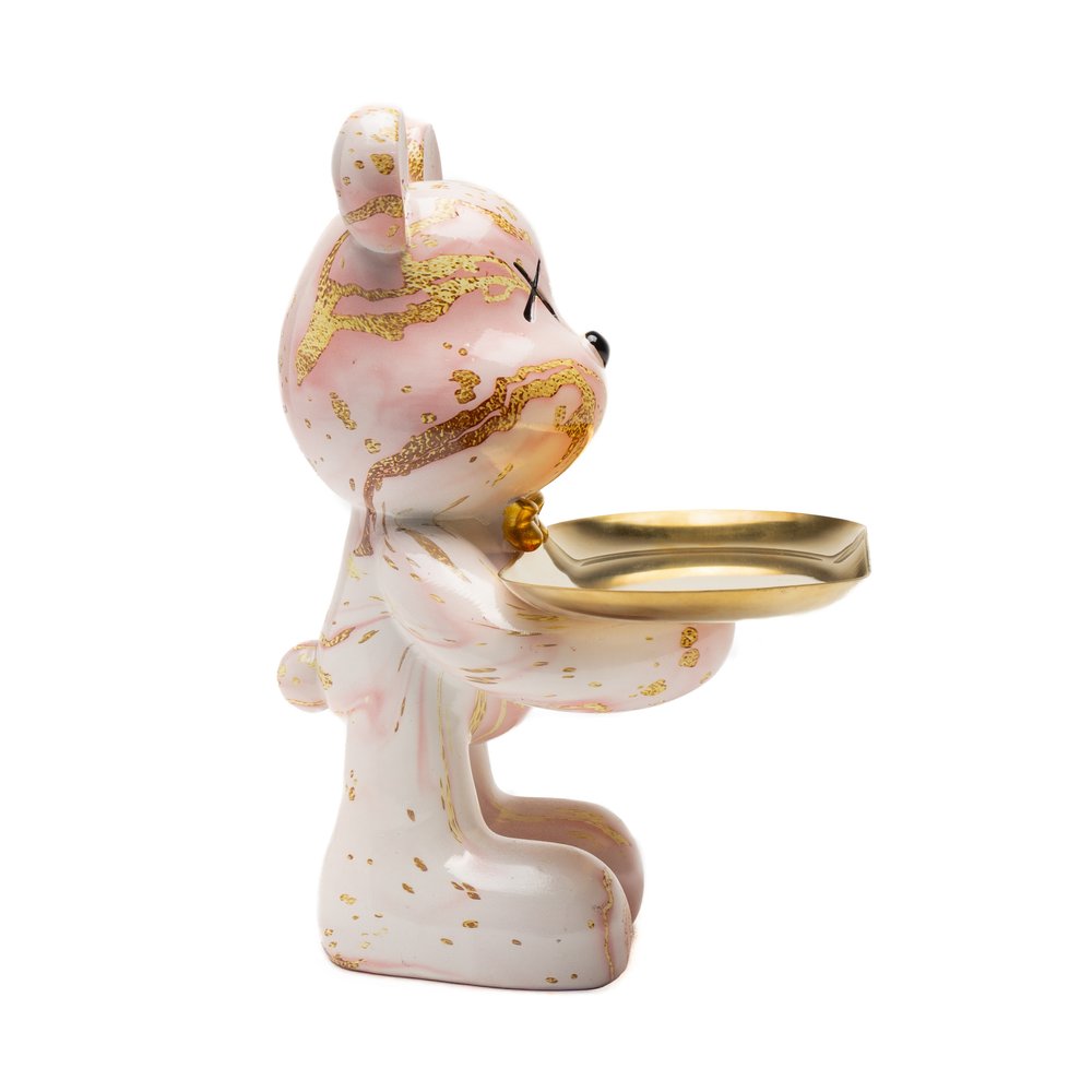 8" Pink Resin Statue