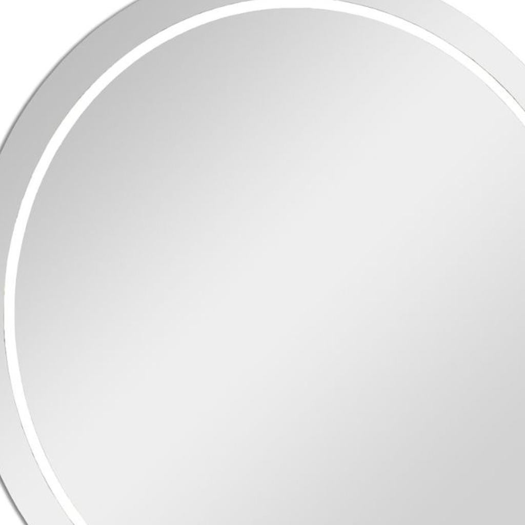 39" Clear Round Lighted Frameless Bathroom Vanity Mirror