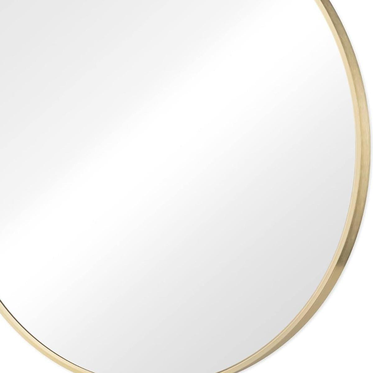 20" Gold Metal Round Framed Bathroom Vanity Mirror