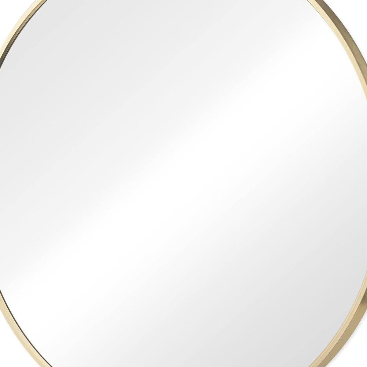 20" Gold Metal Round Framed Bathroom Vanity Mirror