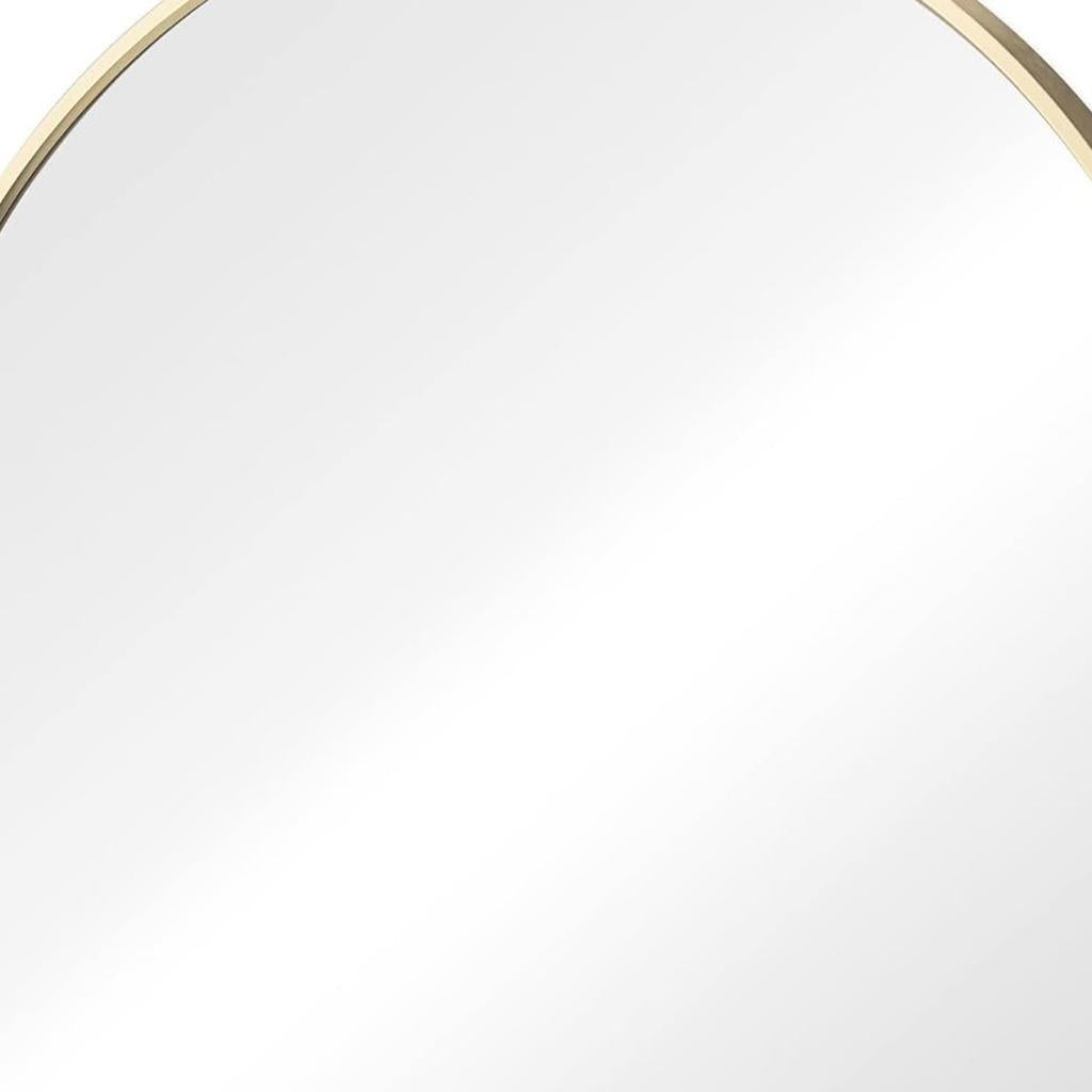 20" Gold Metal Round Framed Bathroom Vanity Mirror