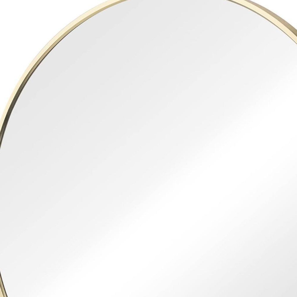 30" Black Metal Round Framed Bathroom Vanity Mirror