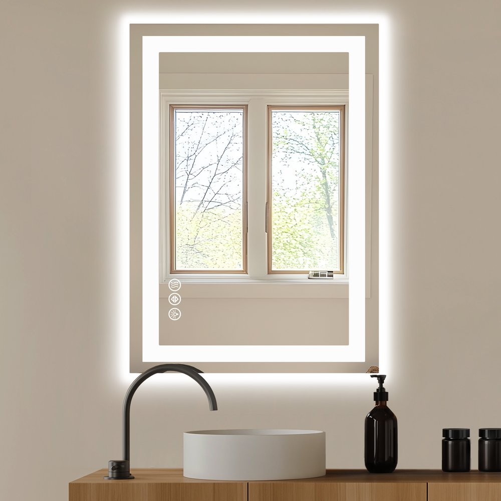 32" Lighted Frameless Bathroom Vanity Mirror