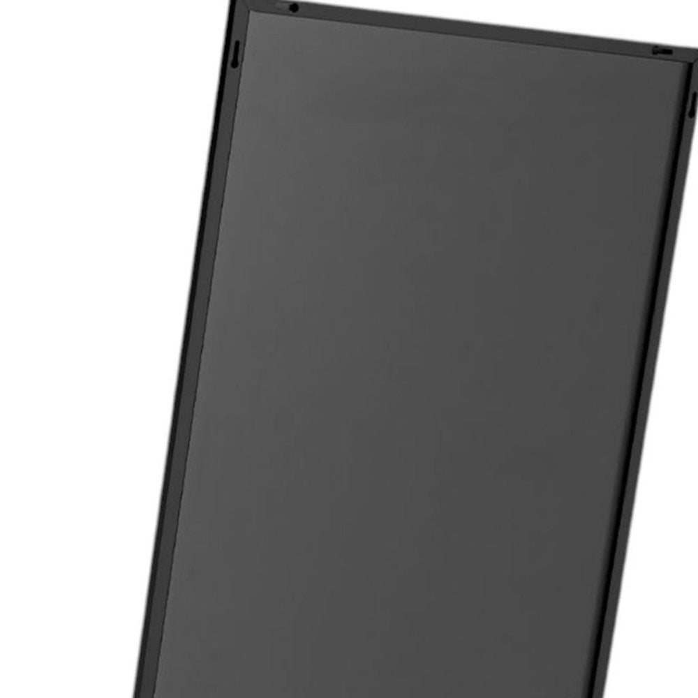 63" Black Metal Wall Mounted Leaning And Freestanding Framed Standing Mirror
