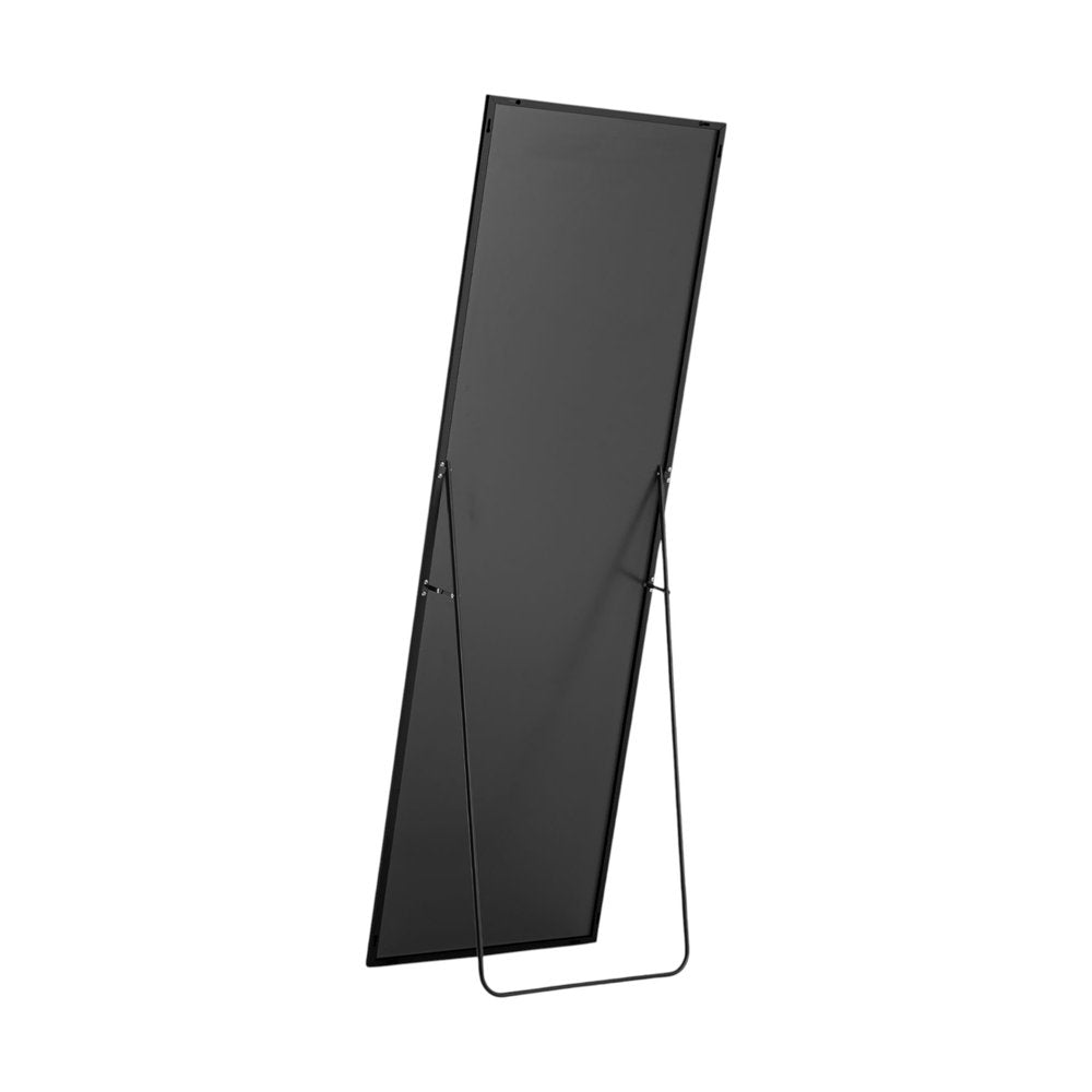 63" Black Metal Wall Mounted Leaning And Freestanding Framed Standing Mirror