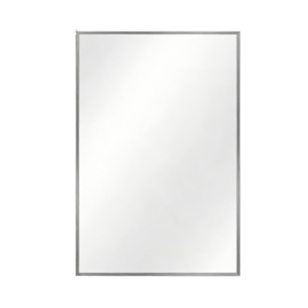 Set of Two Silver Aluminum Framed Bathroom Vanity Mirror