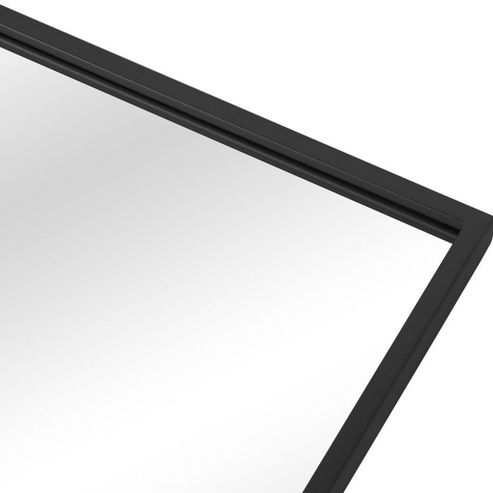 31" Black Iron Tilting Framed Bathroom Vanity Mirror