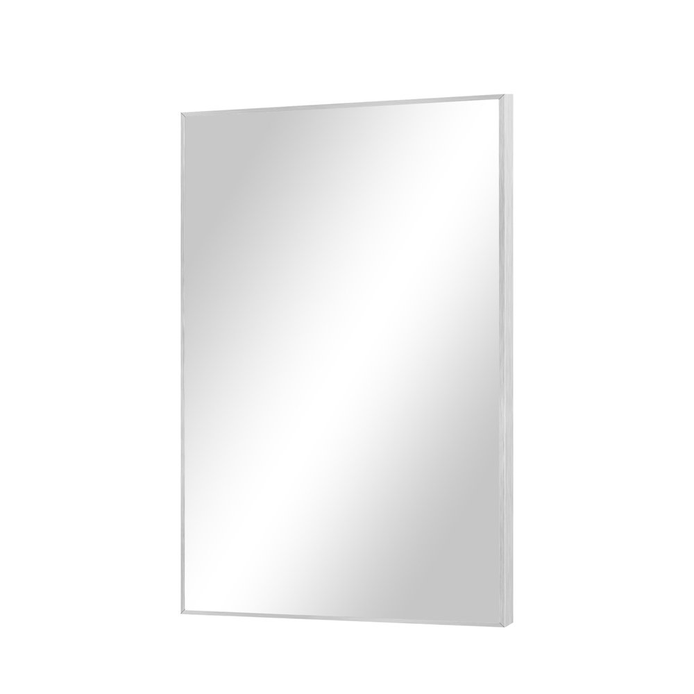 38" Silver Aluminum Framed Bathroom Vanity Mirror