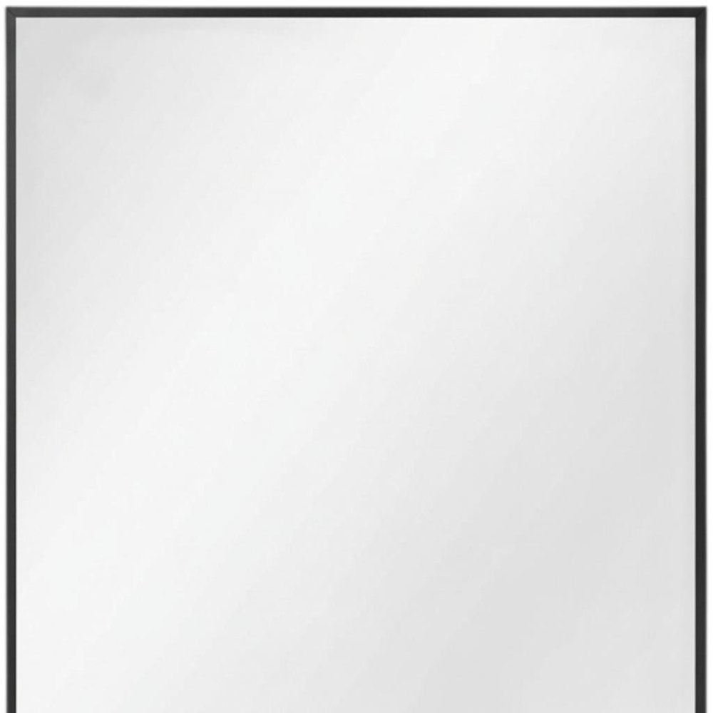 36" Black Aluminum Framed Bathroom Vanity Mirror