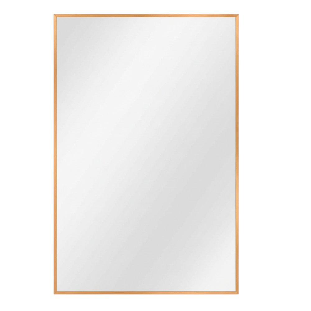36" Black Aluminum Framed Bathroom Vanity Mirror