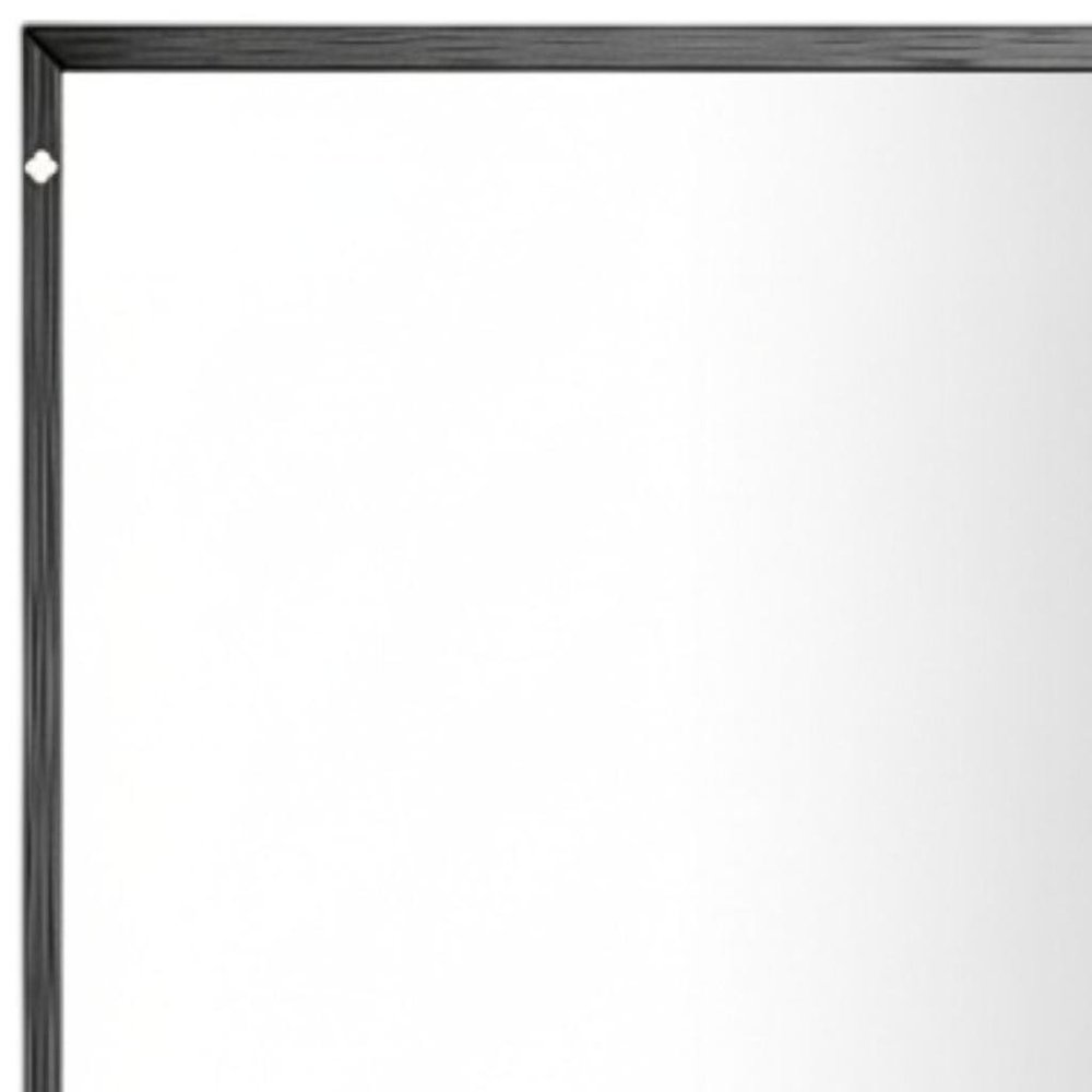 59" Black Metal Framed Standing Mirror