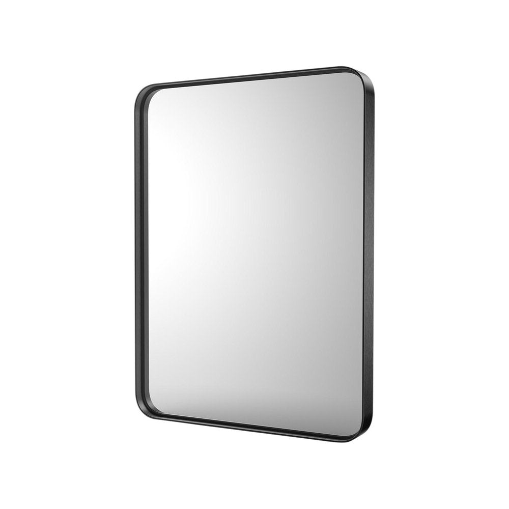30" Black Metal Framed Bathroom Vanity Mirror